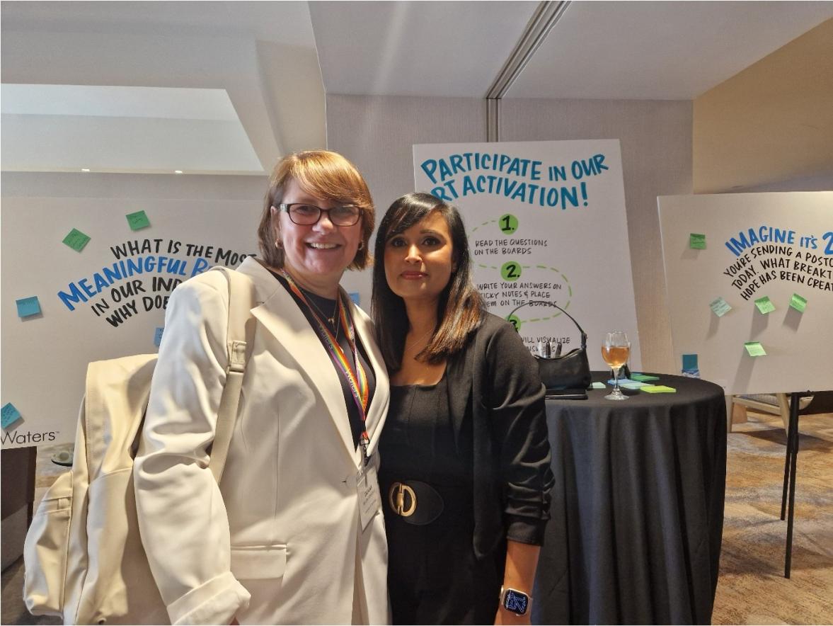  Dijana with Dr Nikki Atwal, EMEA Market Development Director at Water Corporation at the Marriott Marquis hotel.