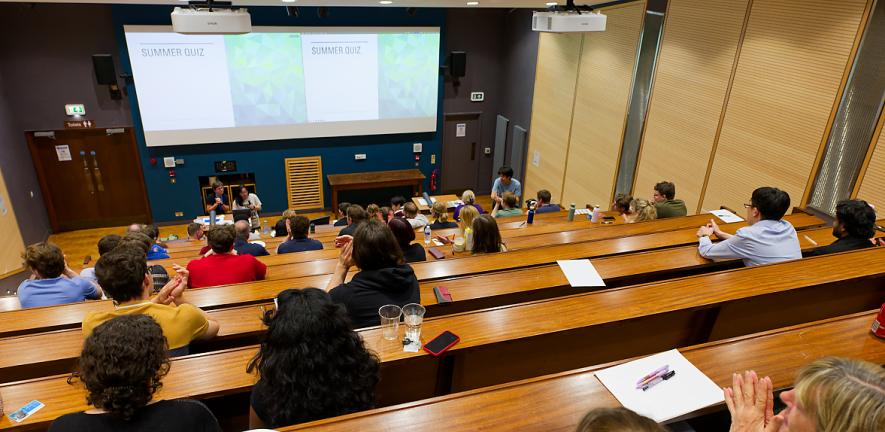 Lecture theatre hosting the summer quiz.