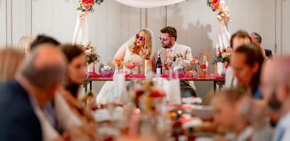 Nick and Kim Foot on their wedding day